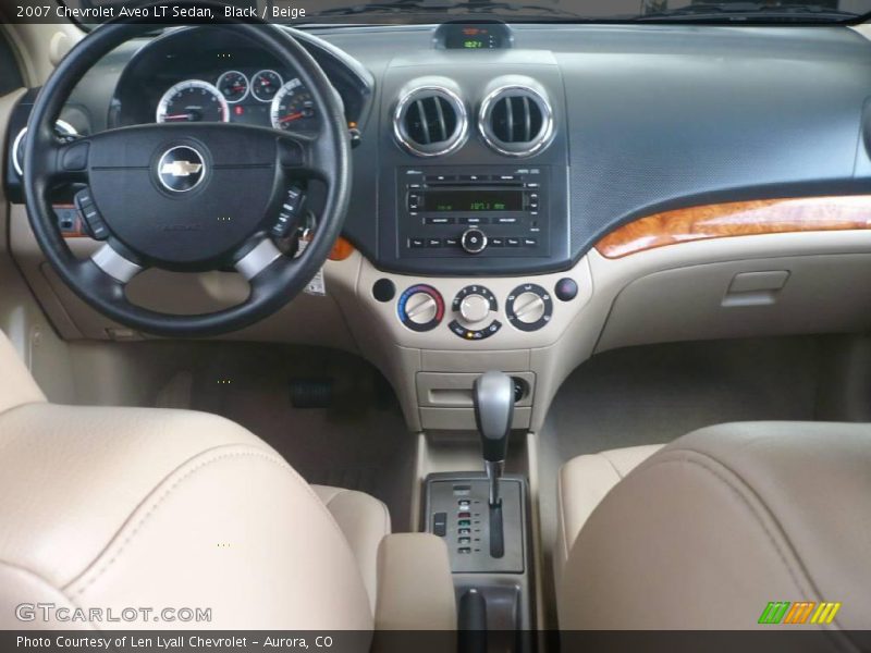 Black / Beige 2007 Chevrolet Aveo LT Sedan