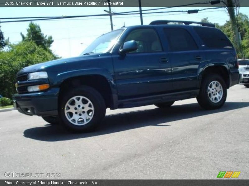 Bermuda Blue Metallic / Tan/Neutral 2005 Chevrolet Tahoe Z71
