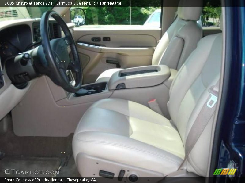 Bermuda Blue Metallic / Tan/Neutral 2005 Chevrolet Tahoe Z71