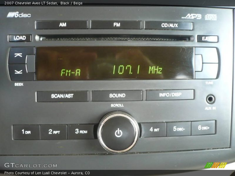 Black / Beige 2007 Chevrolet Aveo LT Sedan
