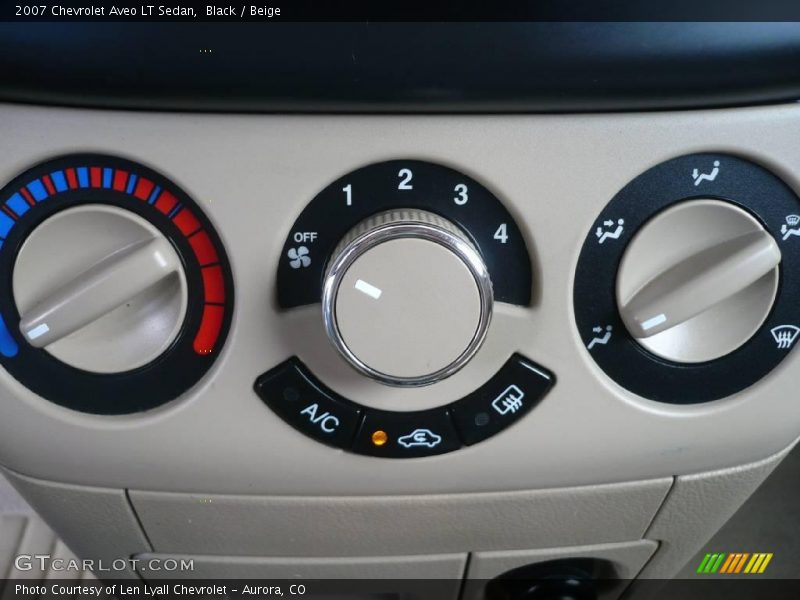 Black / Beige 2007 Chevrolet Aveo LT Sedan