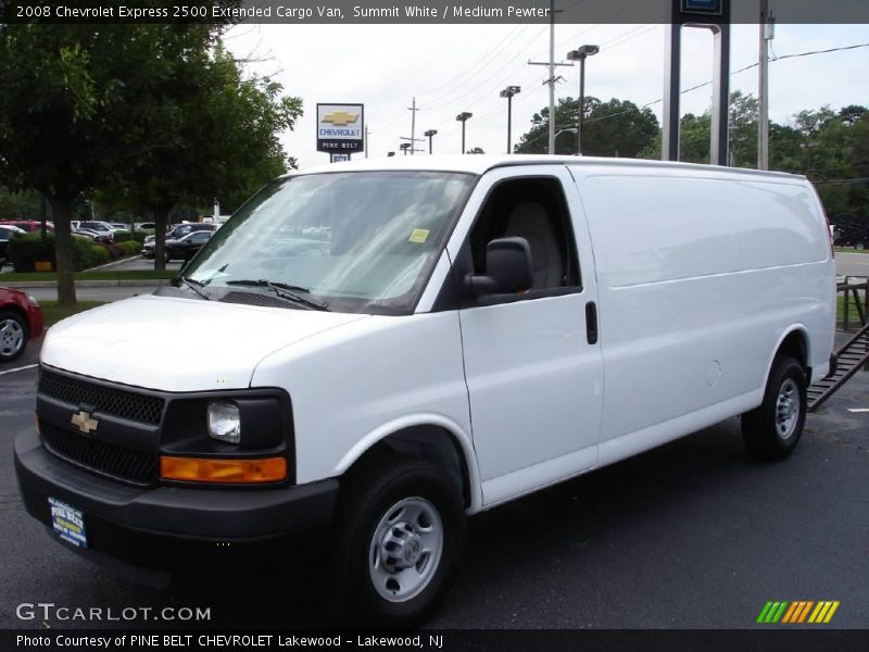 Summit White / Medium Pewter 2008 Chevrolet Express 2500 Extended Cargo Van