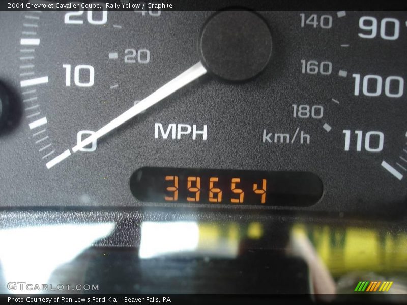 Rally Yellow / Graphite 2004 Chevrolet Cavalier Coupe