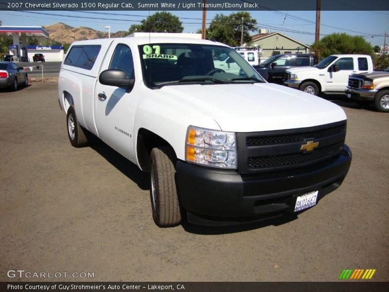 Summit White / Light Titanium/Ebony Black 2007 Chevrolet Silverado 1500 Regular Cab