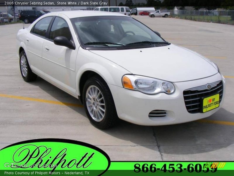 Stone White / Dark Slate Gray 2006 Chrysler Sebring Sedan