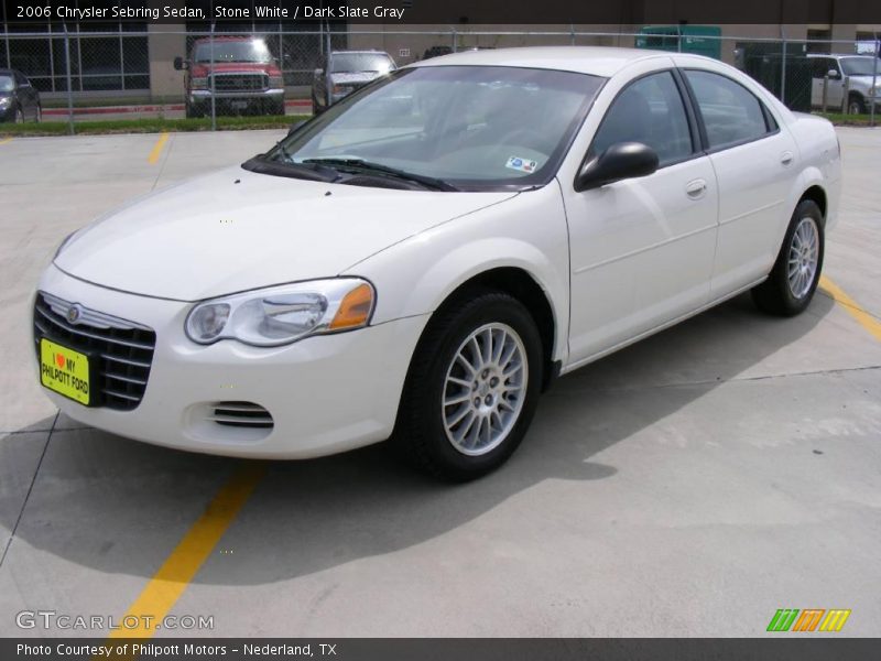 Stone White / Dark Slate Gray 2006 Chrysler Sebring Sedan