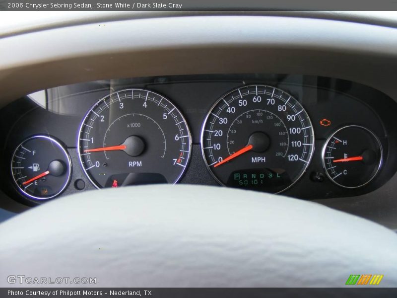 Stone White / Dark Slate Gray 2006 Chrysler Sebring Sedan