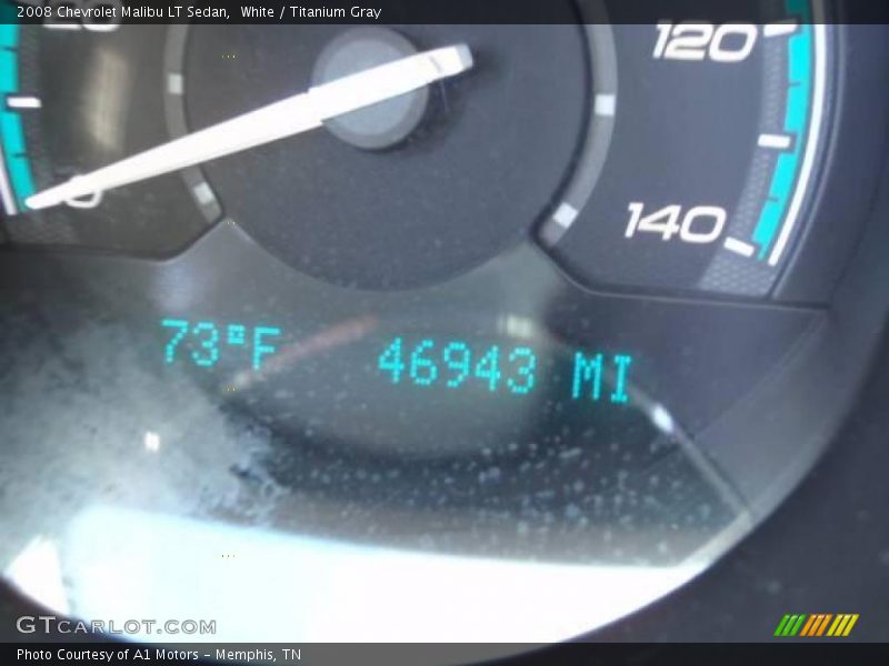 White / Titanium Gray 2008 Chevrolet Malibu LT Sedan