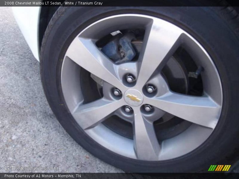 White / Titanium Gray 2008 Chevrolet Malibu LT Sedan