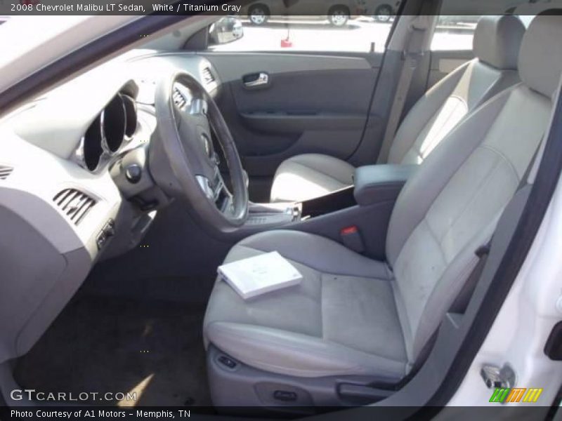 White / Titanium Gray 2008 Chevrolet Malibu LT Sedan