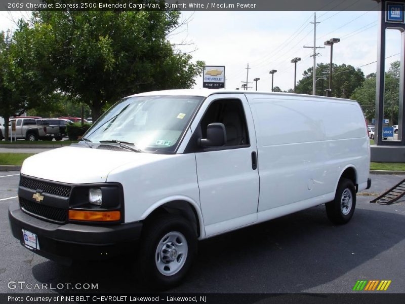 Summit White / Medium Pewter 2009 Chevrolet Express 2500 Extended Cargo Van