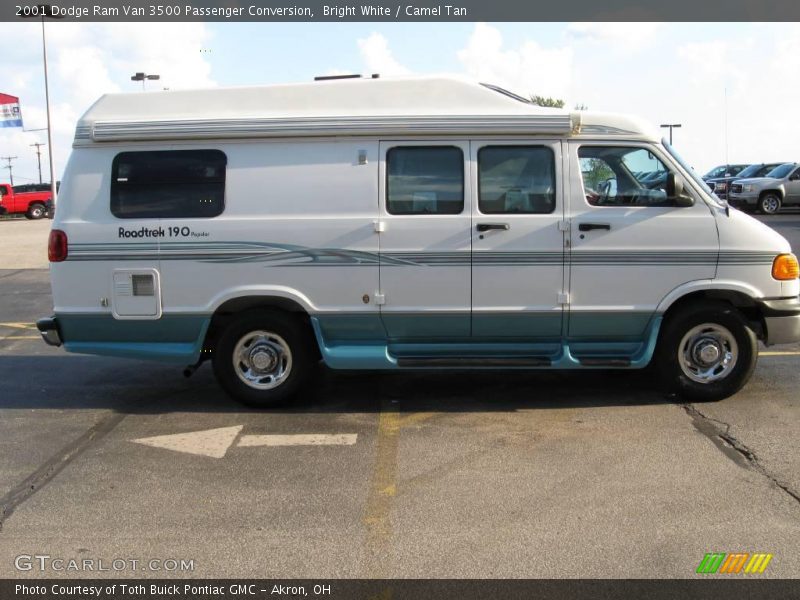 Bright White / Camel Tan 2001 Dodge Ram Van 3500 Passenger Conversion