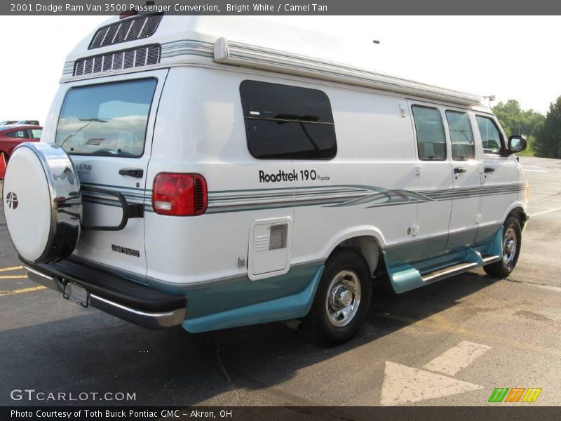 Bright White / Camel Tan 2001 Dodge Ram Van 3500 Passenger Conversion
