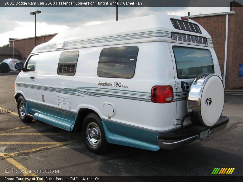 Bright White / Camel Tan 2001 Dodge Ram Van 3500 Passenger Conversion