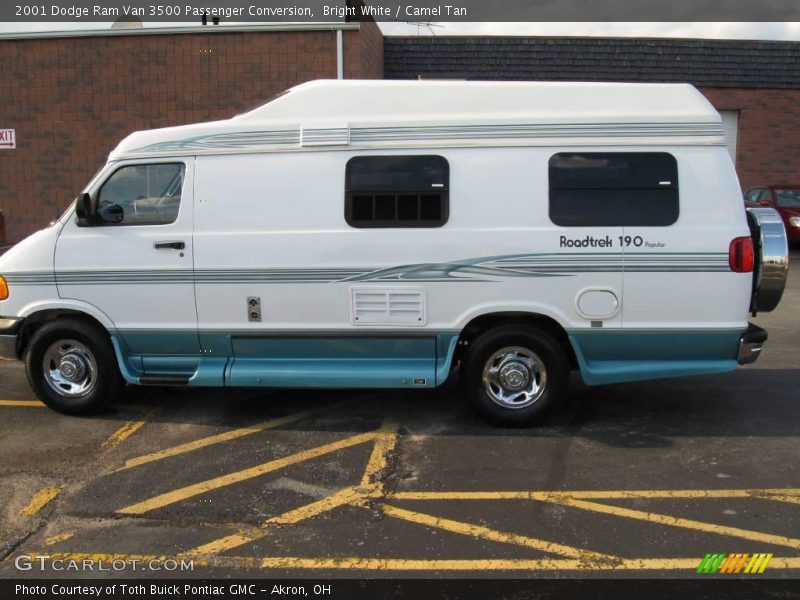 Bright White / Camel Tan 2001 Dodge Ram Van 3500 Passenger Conversion