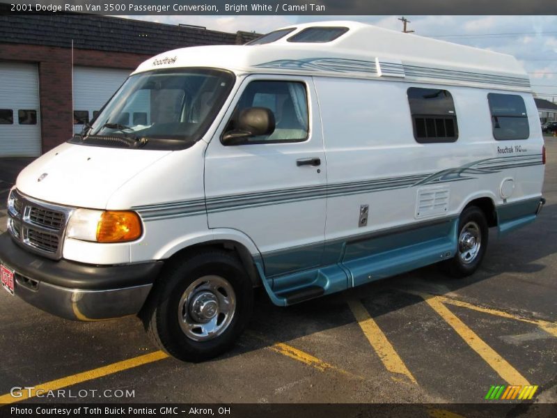 Bright White / Camel Tan 2001 Dodge Ram Van 3500 Passenger Conversion