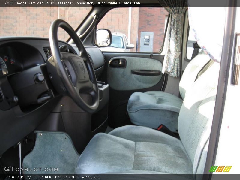 Bright White / Camel Tan 2001 Dodge Ram Van 3500 Passenger Conversion