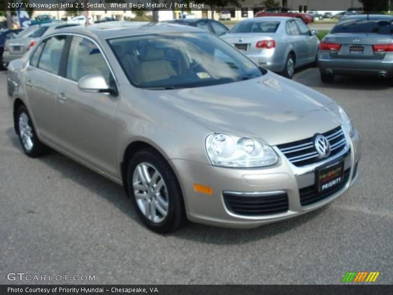 Wheat Beige Metallic / Pure Beige 2007 Volkswagen Jetta 2.5 Sedan