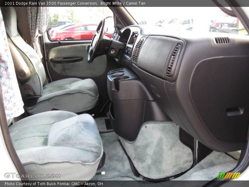 Bright White / Camel Tan 2001 Dodge Ram Van 3500 Passenger Conversion