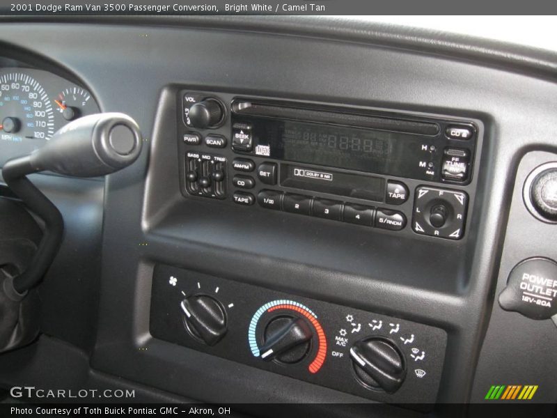 Bright White / Camel Tan 2001 Dodge Ram Van 3500 Passenger Conversion