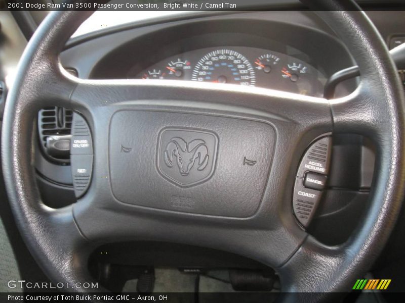 Bright White / Camel Tan 2001 Dodge Ram Van 3500 Passenger Conversion