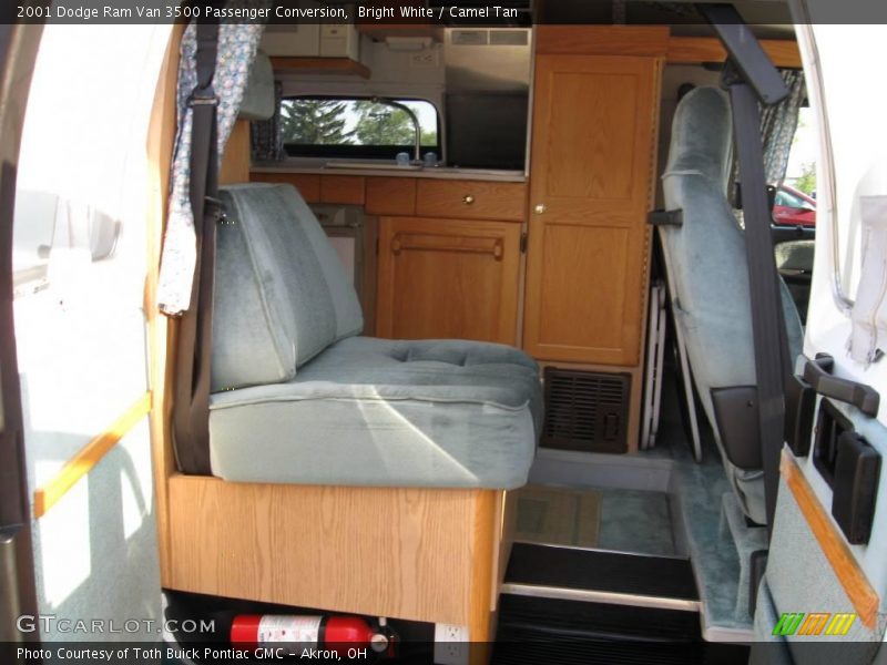 Bright White / Camel Tan 2001 Dodge Ram Van 3500 Passenger Conversion