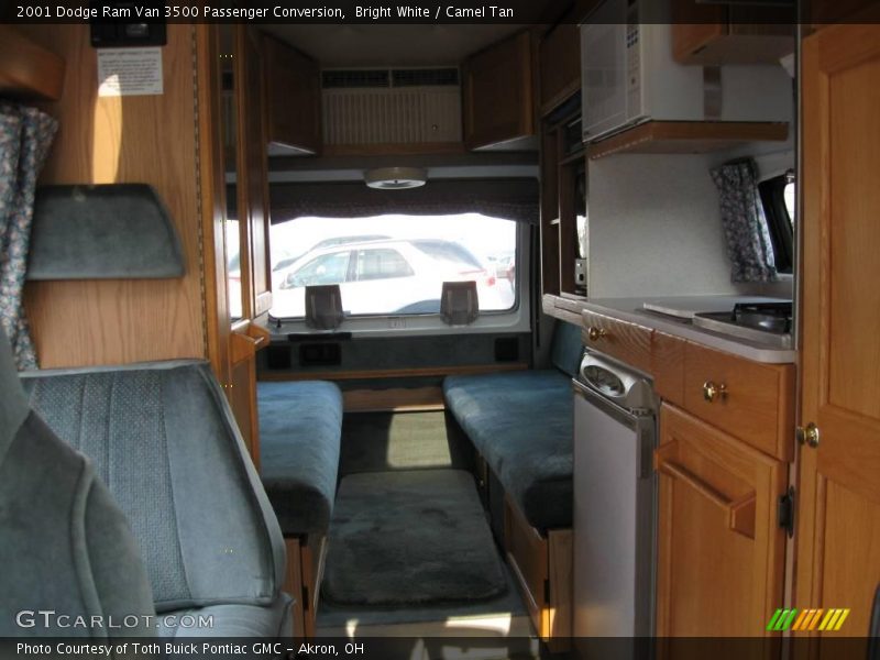 Bright White / Camel Tan 2001 Dodge Ram Van 3500 Passenger Conversion