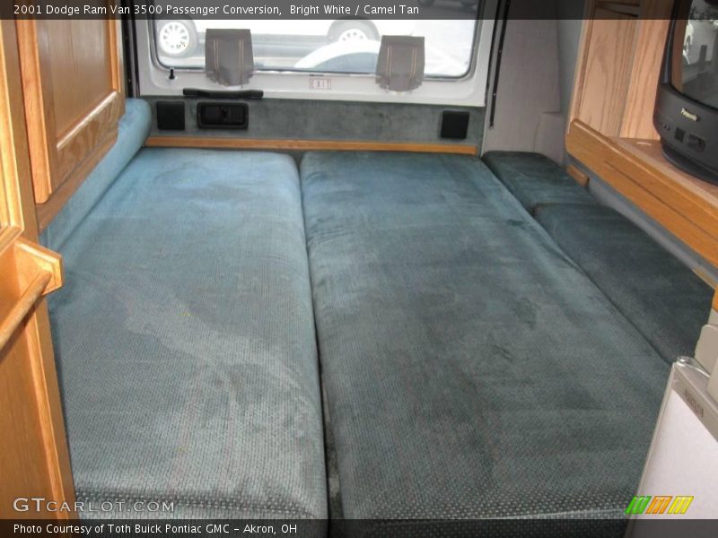 Bright White / Camel Tan 2001 Dodge Ram Van 3500 Passenger Conversion
