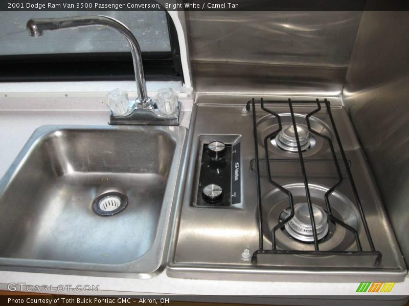 Bright White / Camel Tan 2001 Dodge Ram Van 3500 Passenger Conversion