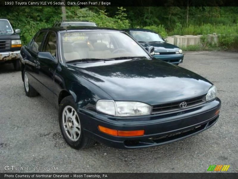 Dark Green Pearl / Beige 1993 Toyota Camry XLE V6 Sedan