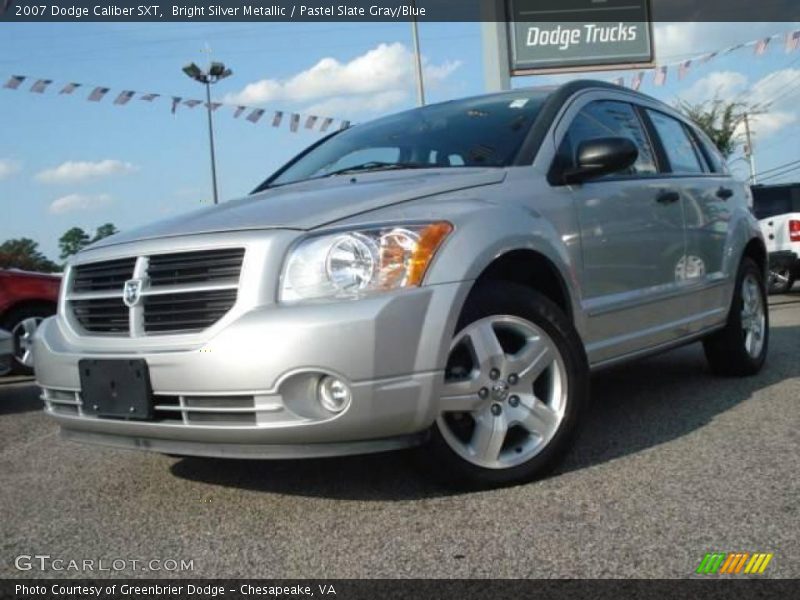 Bright Silver Metallic / Pastel Slate Gray/Blue 2007 Dodge Caliber SXT