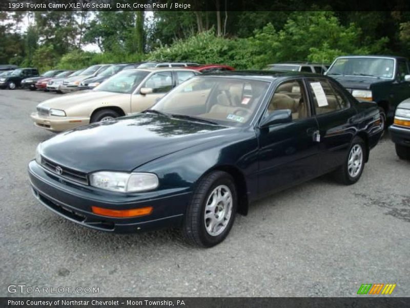 Dark Green Pearl / Beige 1993 Toyota Camry XLE V6 Sedan