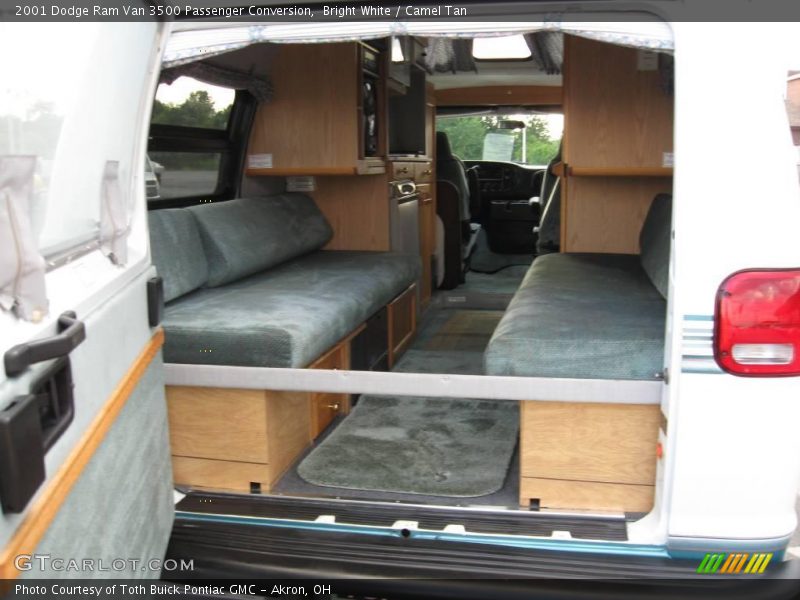 Bright White / Camel Tan 2001 Dodge Ram Van 3500 Passenger Conversion