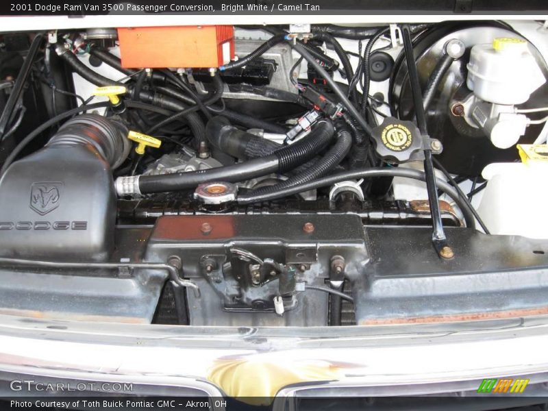 Bright White / Camel Tan 2001 Dodge Ram Van 3500 Passenger Conversion