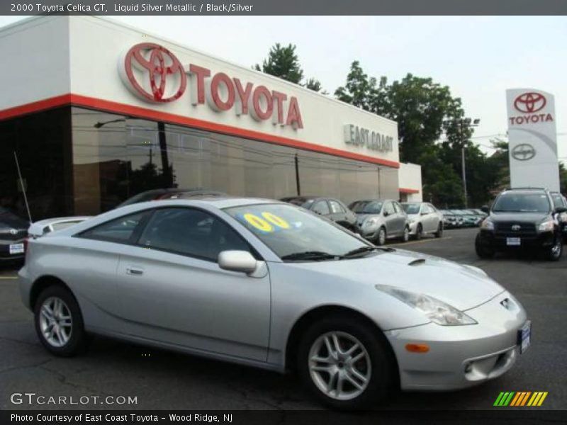 Liquid Silver Metallic / Black/Silver 2000 Toyota Celica GT