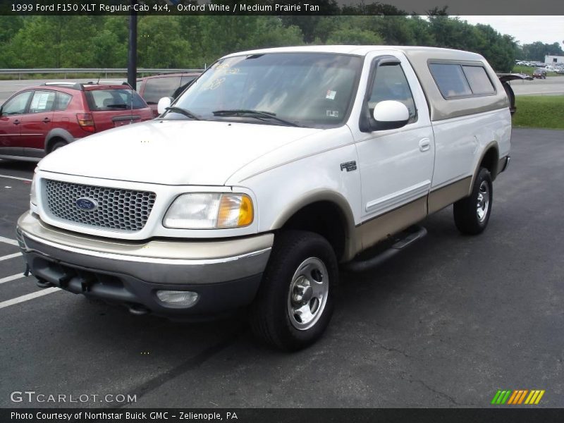 Oxford White / Medium Prairie Tan 1999 Ford F150 XLT Regular Cab 4x4