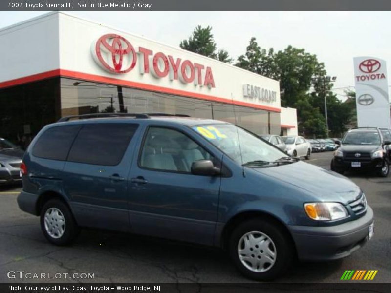 Sailfin Blue Metallic / Gray 2002 Toyota Sienna LE
