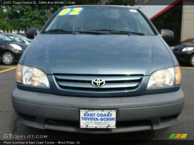 Sailfin Blue Metallic / Gray 2002 Toyota Sienna LE