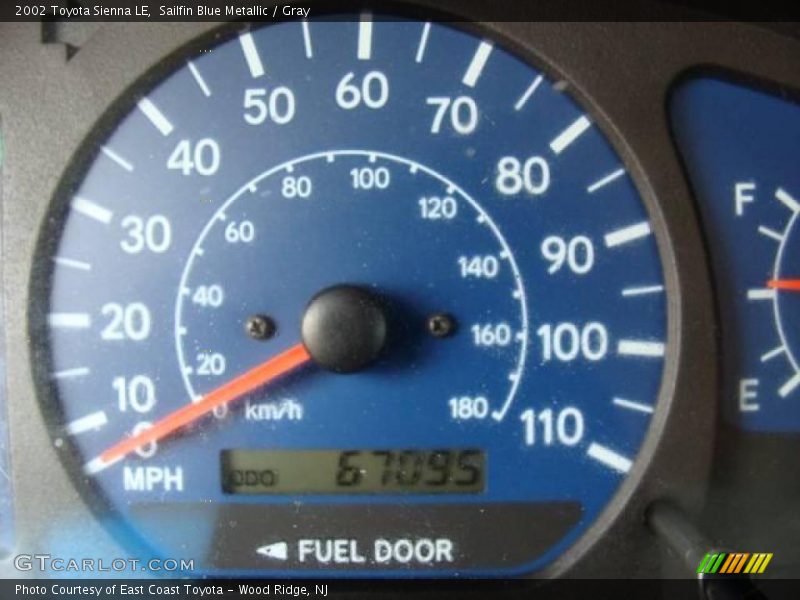 Sailfin Blue Metallic / Gray 2002 Toyota Sienna LE