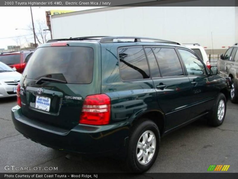 Electric Green Mica / Ivory 2003 Toyota Highlander V6 4WD