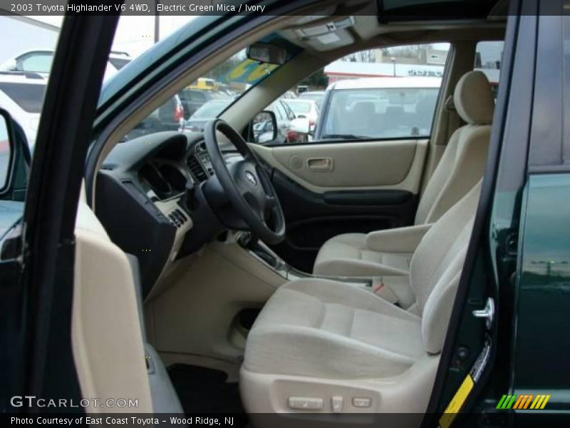 Electric Green Mica / Ivory 2003 Toyota Highlander V6 4WD
