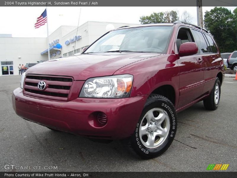 Sundown Red Pearl / Ash 2004 Toyota Highlander I4