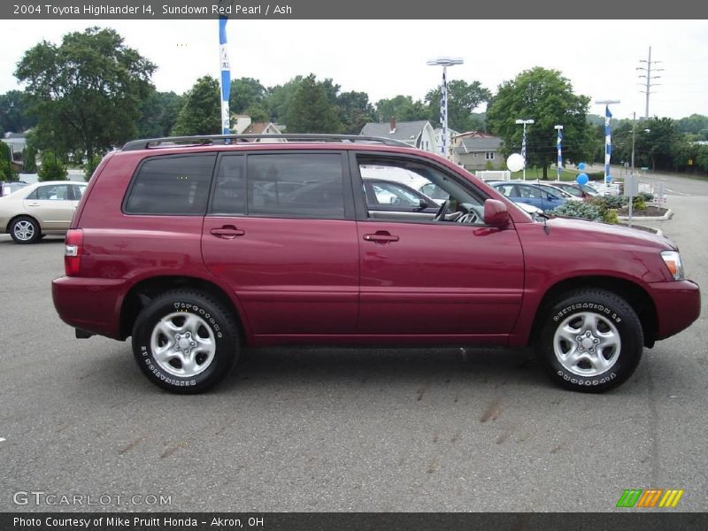 Sundown Red Pearl / Ash 2004 Toyota Highlander I4