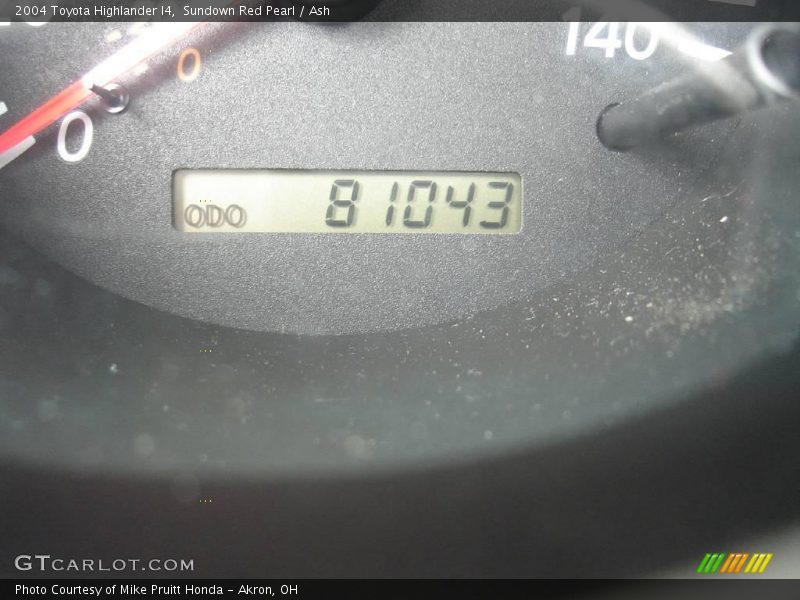 Sundown Red Pearl / Ash 2004 Toyota Highlander I4