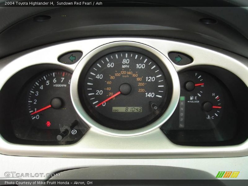 Sundown Red Pearl / Ash 2004 Toyota Highlander I4