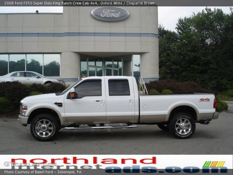 Oxford White / Chaparral Brown 2008 Ford F350 Super Duty King Ranch Crew Cab 4x4