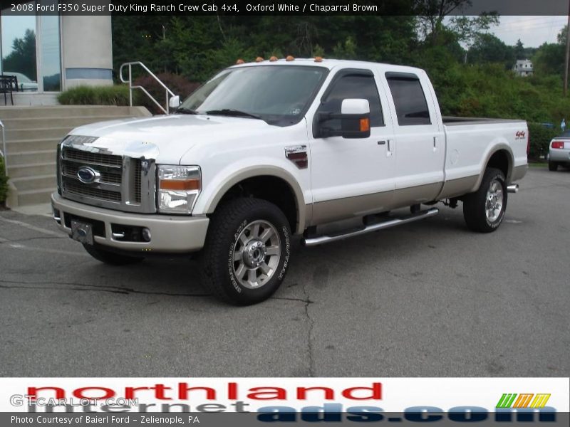 Oxford White / Chaparral Brown 2008 Ford F350 Super Duty King Ranch Crew Cab 4x4
