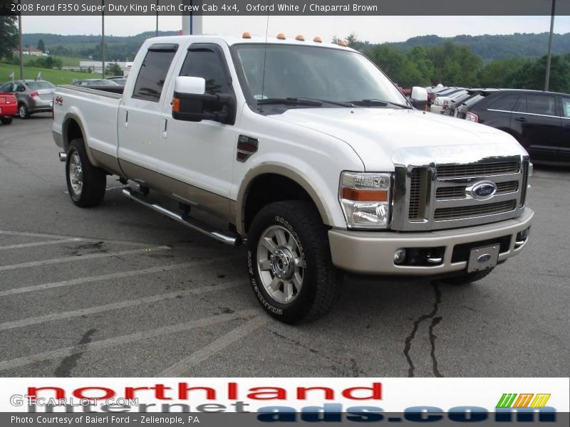 Oxford White / Chaparral Brown 2008 Ford F350 Super Duty King Ranch Crew Cab 4x4