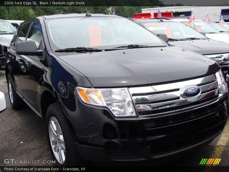 Black / Medium Light Stone 2008 Ford Edge SE