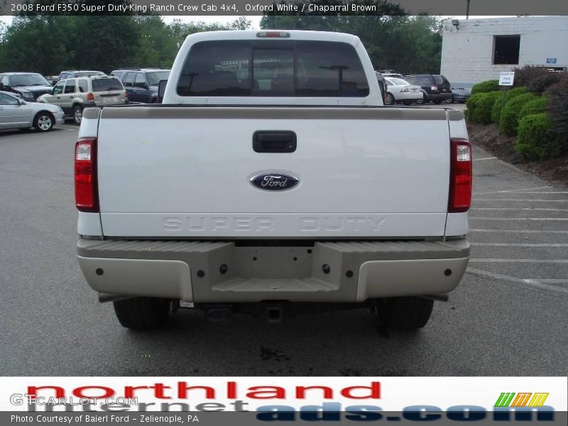 Oxford White / Chaparral Brown 2008 Ford F350 Super Duty King Ranch Crew Cab 4x4
